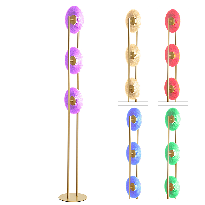 Lampa Urlár RGB faoi stiúir Le 3 Diosca