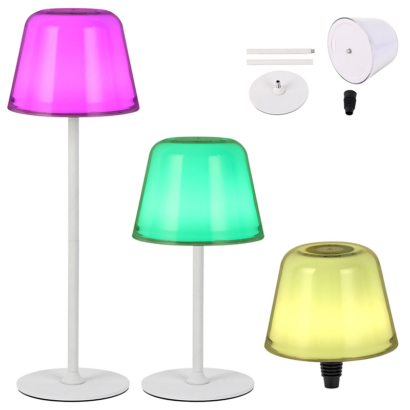 Lampa nua-aimseartha gan sreang le lampa athrú datha RGB