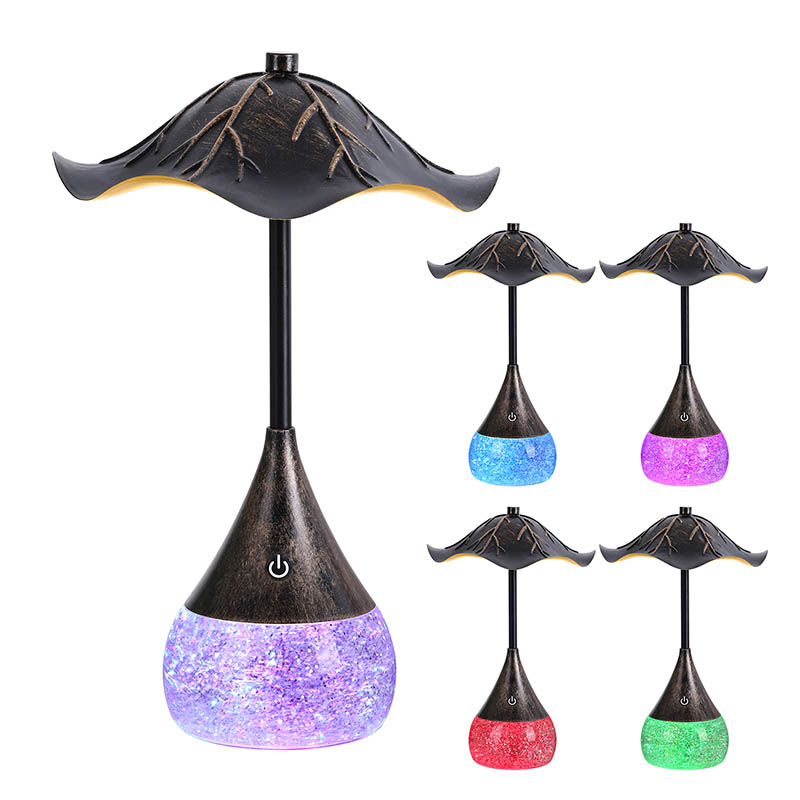 Lampa deisce faoi stiúir retor le bonn glitter rgb