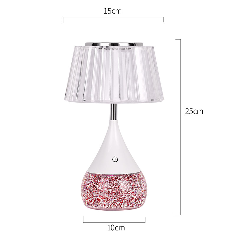 Lampa Deasc stiúir RGB Base le Crystal Shade