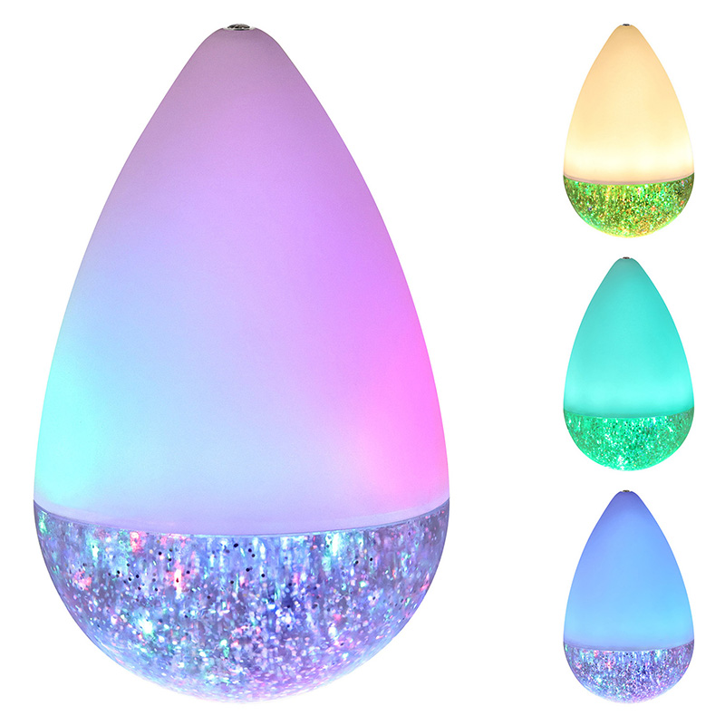 RGB glitter ildaite Solas oíche bréagán Roly-poly